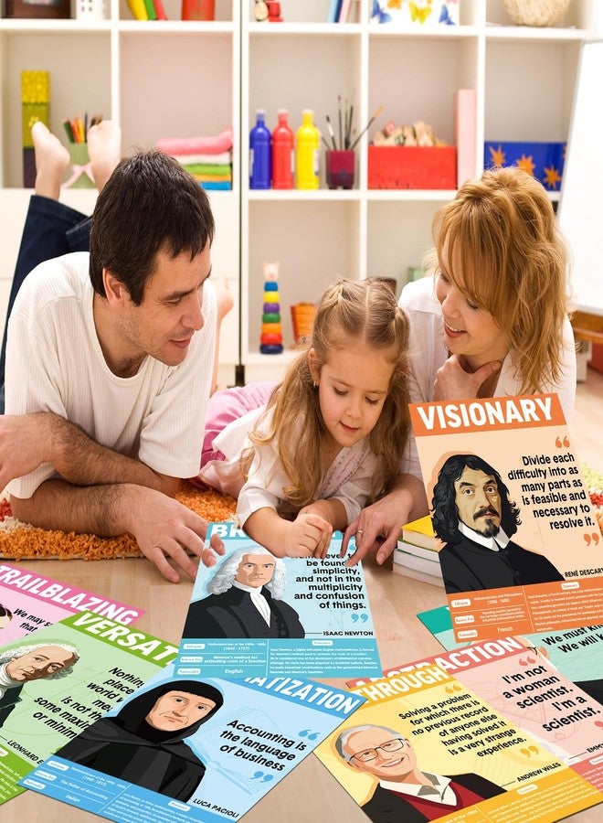Wiooffen ١٥ ملصقًا لأشهر علماء الرياضيات لتزيين الفصول الدراسية، مقاس ١٥.٧ × ١١ بوصة، ملصقات ملهمة للوحات إعلانات الرياضيات، ديكورات جدارية رياضية للمرحلة الابتدائية والمتوسطة والثانوية، العودة إلى المدرسة، غرفة المكتبة - Image 5